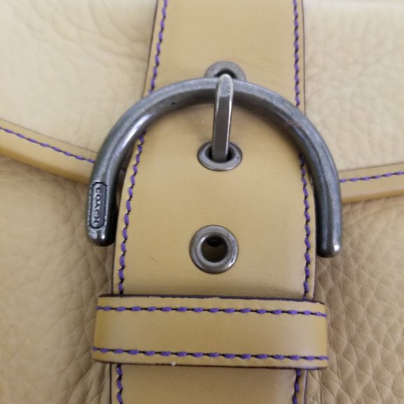 Vintage Coach 9749 mustard yellow leather satchel limited edition - Picture 12 of 12